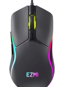 MOUSE EZMI ALAMBRICO EZ GAMER ILUMINACION RGB 6 BOT. 7200 DPI USB – NEGRO