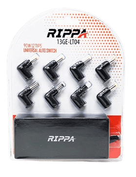 ADAPTADOR AC/DC NOTEBOOK RIPPA UNIVERSAL 90W – 12 PLUG INCORPORADOS