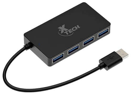 HUB USB XTECH 4 PUERTOS 3.0 – NEGRO