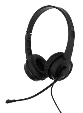 AUDIFONO + MICROFONO EZMI USB ON EAR – NEGRO