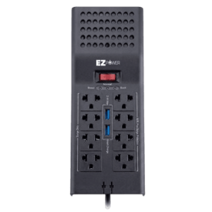 REGULADOR DE VOLTAJE EZ POWER 1200VA/600W 8 TOMAS + 2 USB 120V
