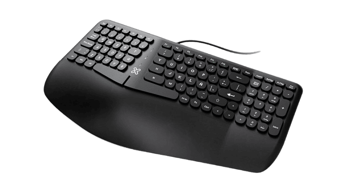 TECLADO KLIP XTREME ALAMBRICO EVOLVE ERGONOMICO- REPOSAMANOS ACOLCHADO INTEGRADO